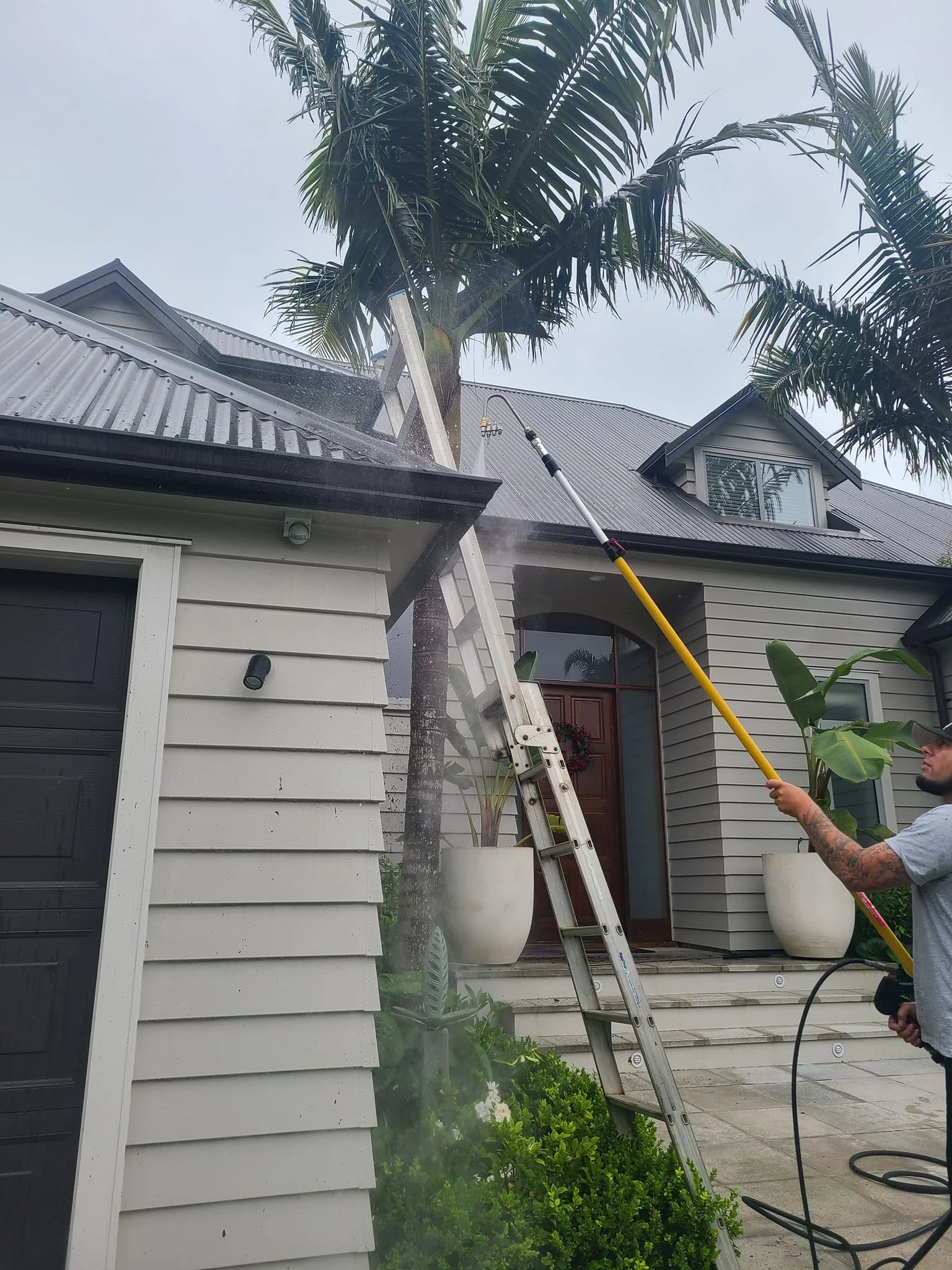 Professional cleaning service in action